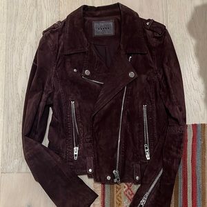 Suede moto jacket